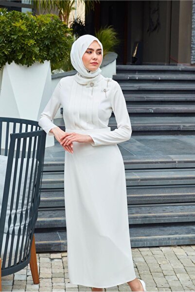 Alvina AKSESUARLI DRAPE DETAYLI ELBİSE 43519