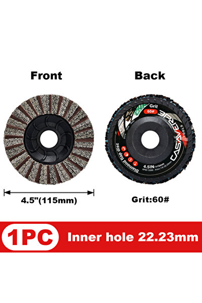 Choice قرص صنفرة ماسي أسود اللون من كاسافيردي، مقاس 115 مم (4.5 بوصة)، بدرجة ...