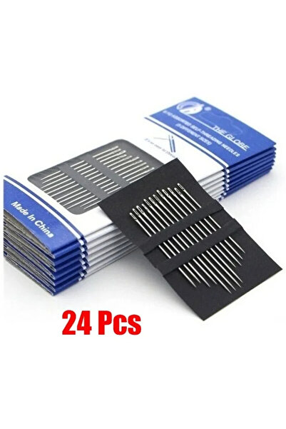 Choice طقم من قطعتين - 24 قطعة من إبر الخياطة ذات الفتحة الجانبية، مصنوعة من ...