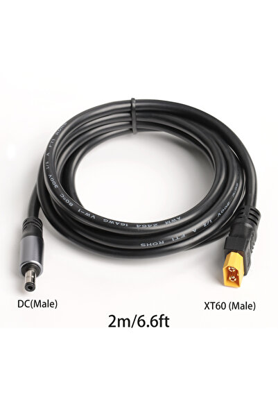 Choice كابل طاقة بطول 2 متر، موصل XT60 أنثى/ذكر إلى محول DC5521 ذكر، مقاس 16A...