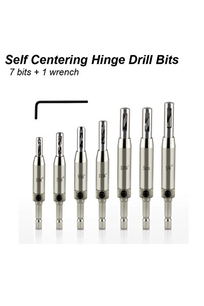 Choice مجموعة لقم ثقب المفصلات 7 قطع، لقم ثقب مركزية أوتوماتيكية، مثقاب مفصلا...