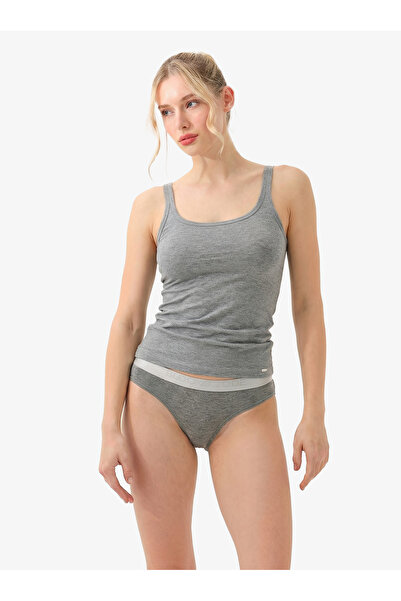 Blackspade Kadın Askılı Modal Atlet Silver 1624 - Gri Melanj