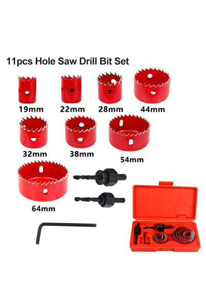 Choice مجموعة مناشير ثقب CMCP مكونة من 11 قطعة، مقاس 19-64 مم، 8/11/16 قطعة، ...