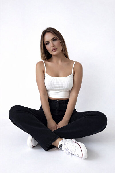 OFF THE CUFF Черни дънки с висока талия и без еластични части за майки