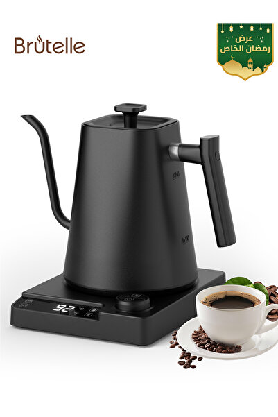 Brutelle Electric Gooseneck Kettle V60 Kettle Coffee Kettle 1000Ml 1200W 24H ...