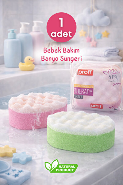 grimorlife 1 Adet Büyük Boy Yumuşak Dokulu Bebek Çocuk Banyo Bakım Süngeri – ...