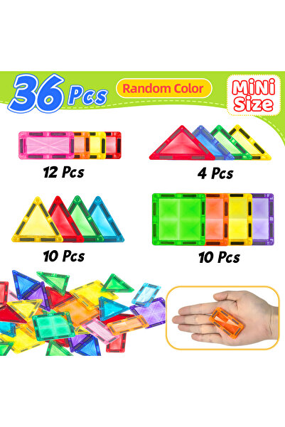 Choice 36 قطعة/36/56/86 قطعة مكعبات بناء مغناطيسية، مجموعة ألعاب ثلاثية الأبع...