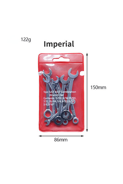 Choice Red Imperial 10pcs Mini Spanner Wrenches Set Hand Tool Key Ring Spanne...