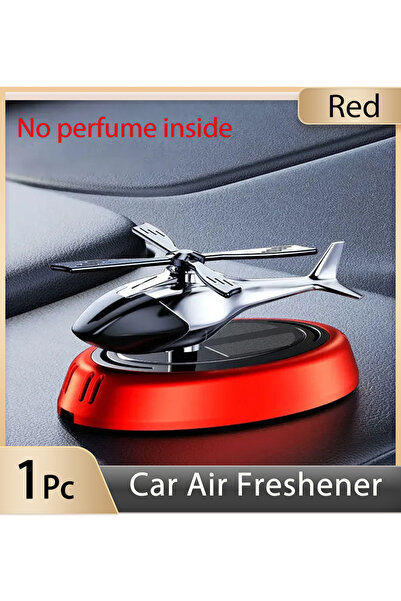 Choice25 Red Solar Car Air Freshener Helicopter-Shaped Aromatherapy Diffuser ...