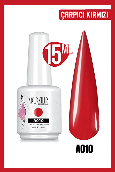 MOZIUR Kalıcı Oje Uv Led A010 (KIRMIZI SERİSİ) 15ml