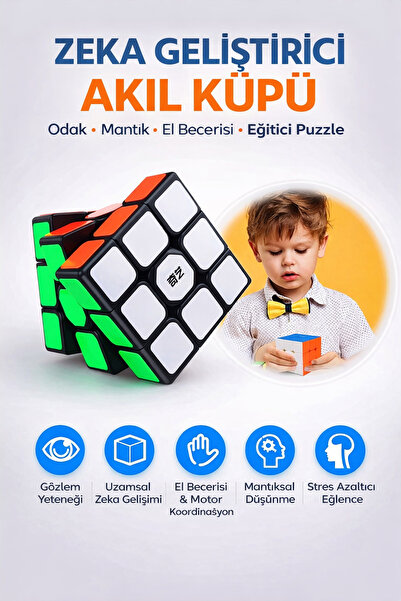 YILDIRIM OYUNCAK Renkli 3x3 Küpü Zeka Küpü Sabır Küpü