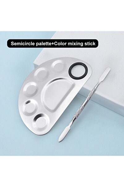 Choice مجموعة مكياج نصف دائرية من الفولاذ المقاوم للصدأ مع ملعقة كريم أساس لأ...