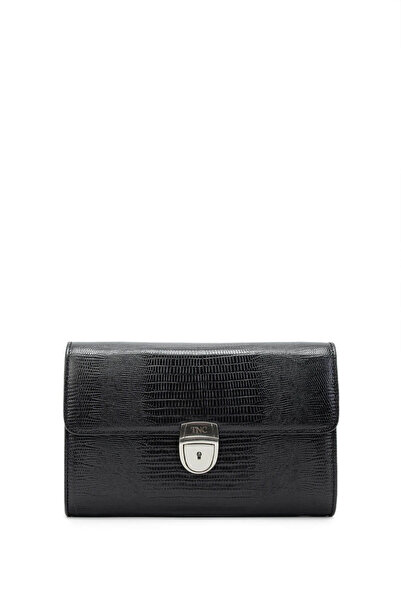 Tamer Tanca Erkek Hakiki Deri Siyah El Çantası