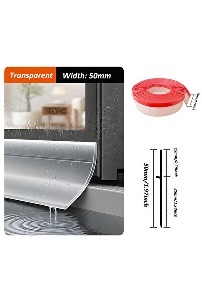 Choice شريط حماية شفاف بطول 1 متر و50 مم لحواف النوافذ، مقاوم للمطر، مناسب لع...