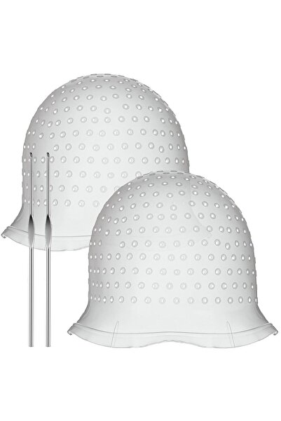 Choice قطعتان من قبعات تلوين الشعر في الصالونات، قبعة سيليكون قابلة لإعادة ال...