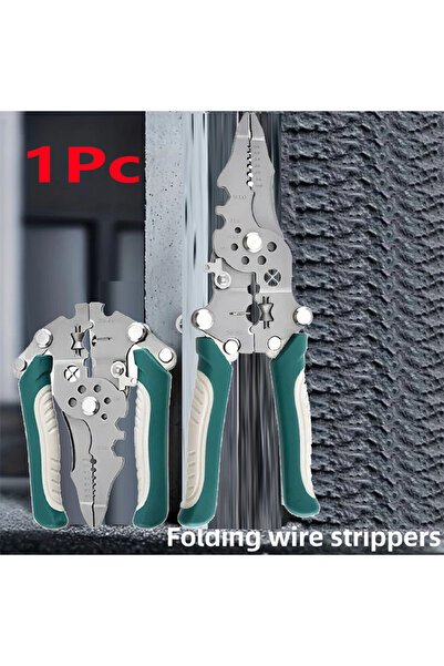 Choice كماشة تجريد الأسلاك، قابلة للطي، 18 في 1، قطعة واحدة، بطول 8.66 بوصة، ...