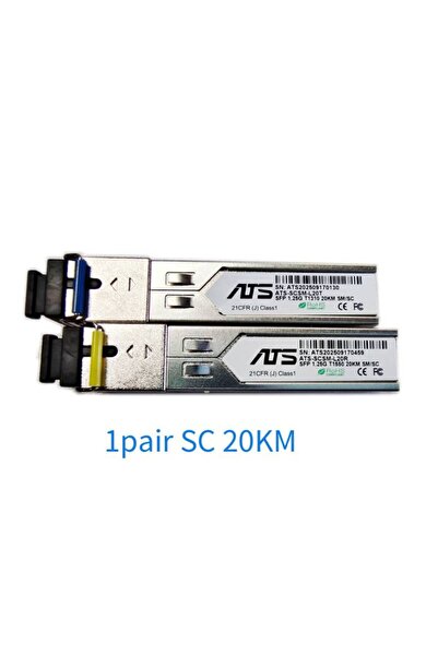 Choice زوج واحد من وحدات SFP جيجابت SC BIDI بسرعة 1.25 جيجابت/ثانية، بمدى 20 ...