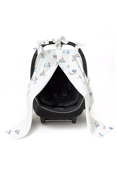 DEUX LAPINS % 100 Pamuk Müslin Puset Örtüsü - Bébé Lapin