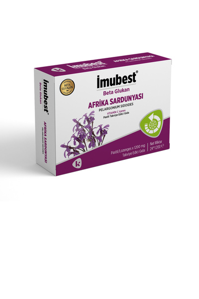 İmubest 24 Pastil Beta Glukan, Afrika Sardunyası Ekstresi & Vitamin C