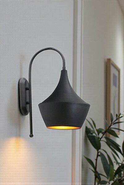 Bamyum Bombeli Siyah Aplik Dekoratif Duvar Lamba Kafe Pastane Restoran Salon ...