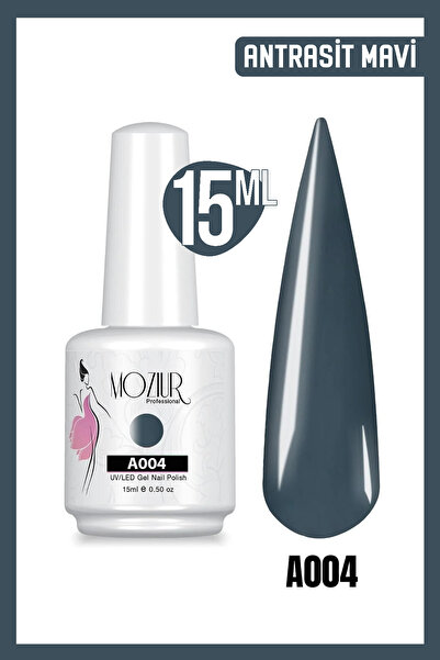 MOZIUR Kalıcı Oje Uv Led A004 (MAVİ SERİSİ) 15ml