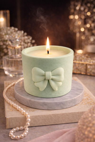 Lumira Candle Lumira Kurdeleli Tek Fitill Japon Kiraz Çiçeği KokuluBetonMum-E...