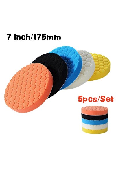Choice 7 Inch 5Pcs Car Polishing Pad Kit 5/6/7 Inch Self-Adhesive Buffing Whe...