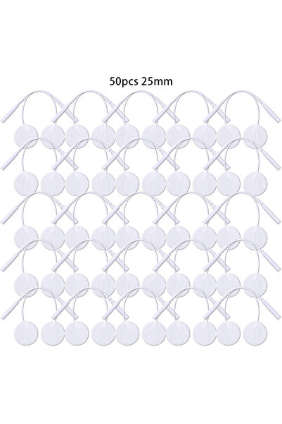 Choice 50 قطعة من وسادات الأقطاب الكهربائية ذاتية اللصق مقاس 25 مم باللون الأ...