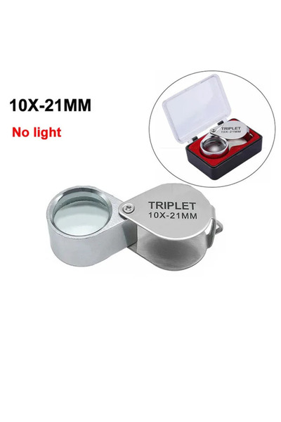 Choice مكبر مجوهرات قابل للطي 10x-21 مم بدون إضاءة، مكبر مجوهرات قابل للطي 10...
