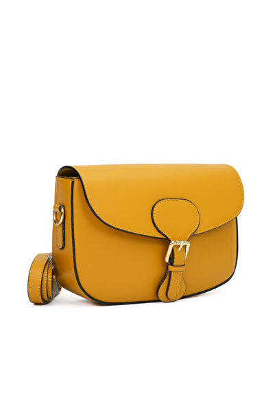 Posete Fagaras Poseta Piele Jamila - Mustar, Geanta Casual din Piele Naturala...