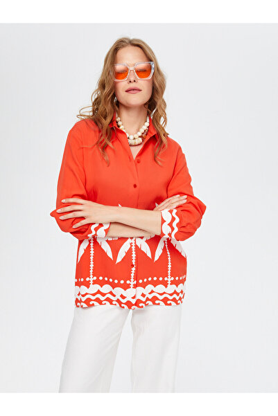 Faik Sönmez Kadın Resort Eteği Palmiye Desenli Monochrome Tunik