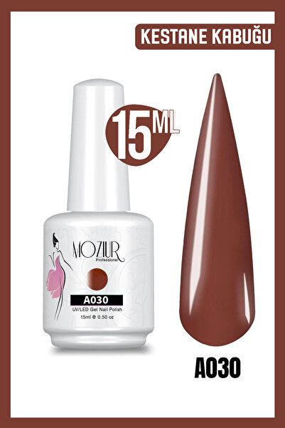 MOZIUR Kalıcı Oje Uv Led A030 (KAHVE SERİSİ) 15ml