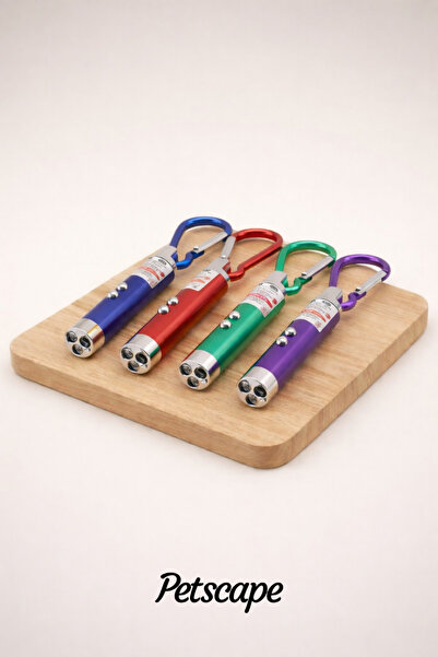 Petscape لعبة القط بالليزر الملونة 3 في 1 - الليزر، الضوء، الضوء الوامض