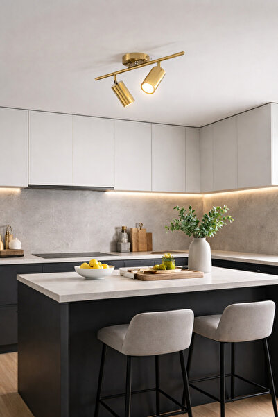 Modavize Spoti (BEYAZ IŞIK) Modern Salon - Mutfak - Cafe Tasarım Eskitme Renk...