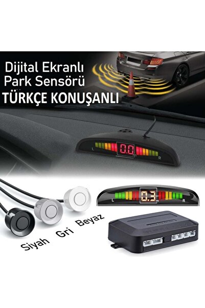 Drs Tuning Araç Park Uyumlu Sensörü Dijital Ekranlı Türkçe Konuşanlı Park Sen...
