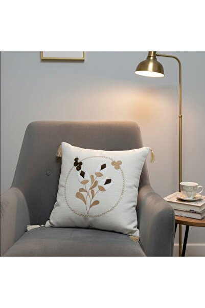 Ars Buğra Home 1 Piece Punch Embroidered Living Room Bohemian Throw Pillow Co...