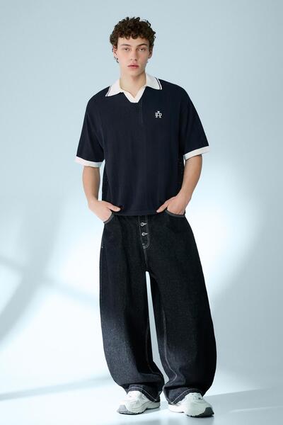 Bershka Kısa kollu baskılı polo yaka