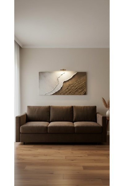 ArTiz Home Dokulu Alçı Tablo El Yapımı 3 Boyutlu Kabartma Tablo(Kıyı Yankıları)