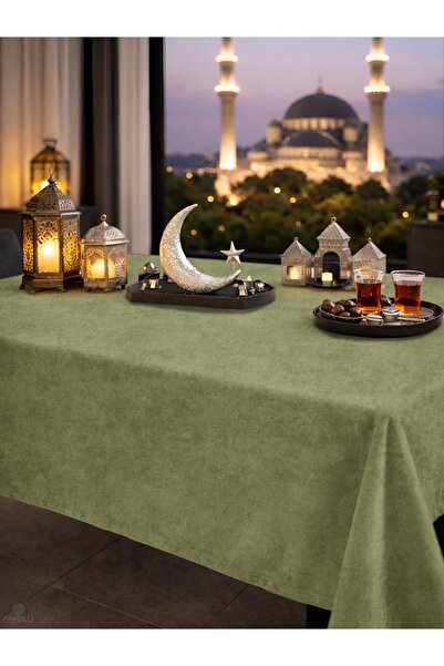 FAVOLLİ Velvet Textured Island Tea Tablecloth