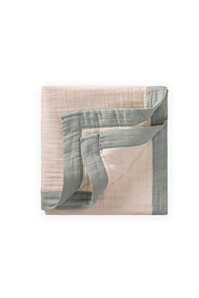 Cigit بطانية موسلين عضوية خام رباعية الطبقات سميكة 85×90 نعناعي