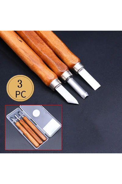 Choice 3pcs Professional Wood Carving Chisel Set with Carbon Steel Wood Carvi...