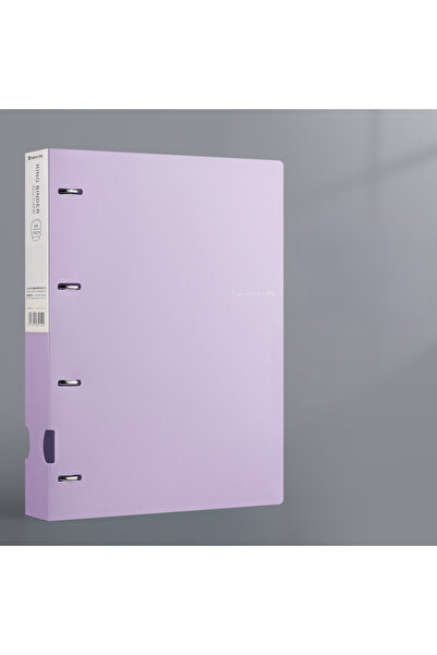 Choice مجلد تخزين بلاستيكي جديد محمول من النوع D ذو 4 فتحات، لون بنفسجي، مقاس...