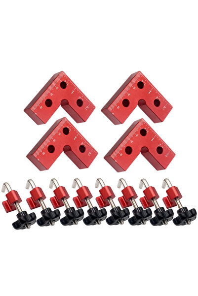 Choice مجموعة من 4 قطع مربعة لتحديد المواقع مصنوعة من سبائك الألومنيوم مقاس 6...