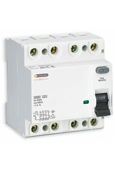 Günsan فالتا 100A 300mA 4P 6kA مرحل التيار التفريغ