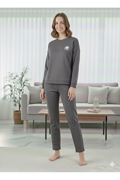 sleeproom Women's Smoked Lycra Comfortable Tracksuit Set