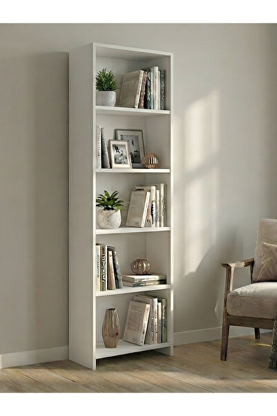 Moniev Kids 5 Raflı Kitaplık Ofis Dolabı Çok Amaçlı Dolap Mutfak Dolabı