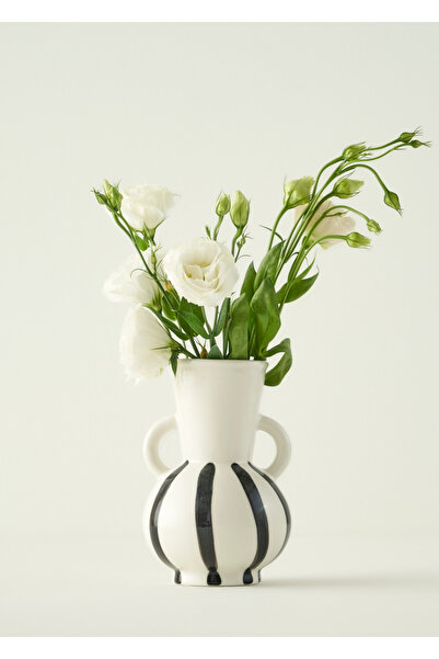 Bella Maison Vază ceramică Liora Negru-Alb (12x12x18 cm)