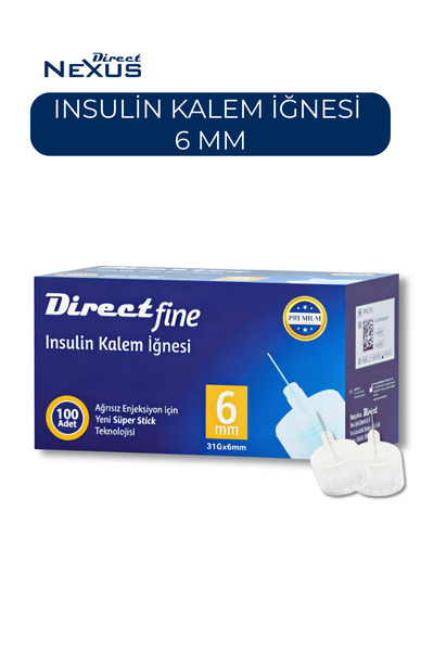 Direct Fine Kalem İğnesi 6 mm – 100 Adet (Mikro İnce Uç)
