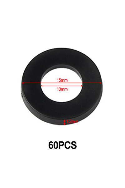 Choice حلقات تثبيت بلاستيكية بيضاء مقاس 15 مم × 10 مم × 1.2 مم، 60 قطعة، لمفص...
