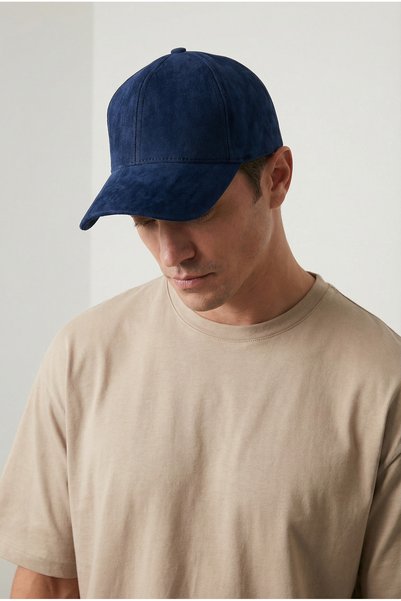 OnMyHead Genuine Suede Kep Navy Blue